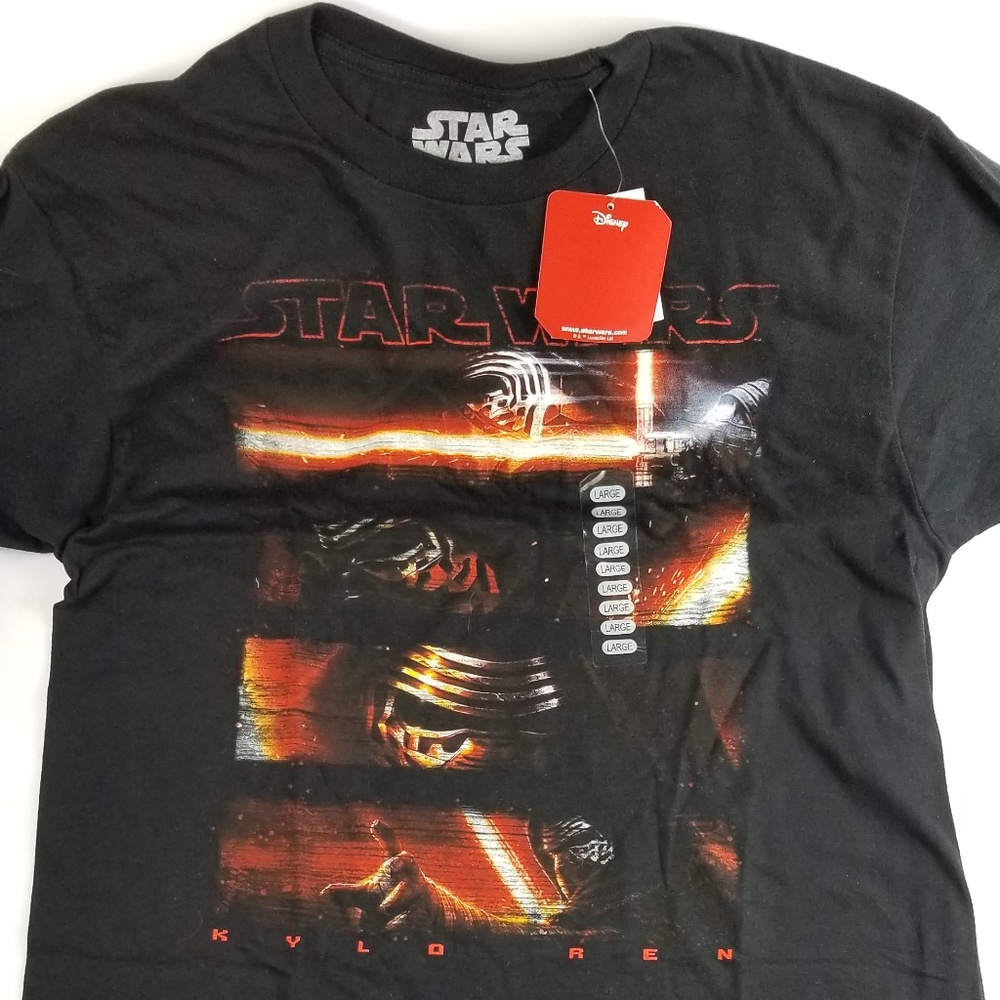 Star Wars Men Black T Shirt Size L